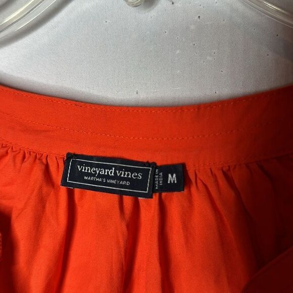 Vineyard Vines Poplin Short Sleeve Blouse. Size Medium. - Picture 4 of 10